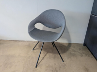 Tonon - Stuhl Moon Stoff Dunkelgrau 4 MC Füße Schwarz - 2