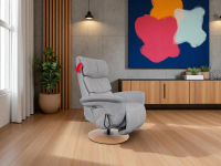 himolla - Relaxsessel 7428 Easyswing L Leder Nappa Soft Asche Grau Holzteller Buche Motorische Verstellung Mit Aufstehhilfe - 3