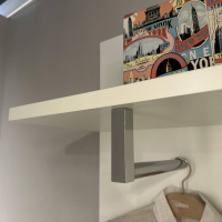 Hülsta - Garderobe Tetrim Lack Reinweiss Rahmen Silberfarbig - 3