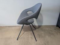 Tonon - Stuhl Moon Stoff Dunkelgrau 4 MC Füße Schwarz - 8