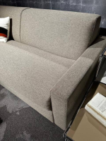 Ventura - Schlafsofa Bros Stoff 8502 A7 Grau Beige Füße Schwarz - 4