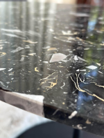 Bielefelder Werkstätten - Tisch Kelly  T 116 201 Platte Terrazzo Portoro Marmoriert Schwarz Gestell Metall Schwarz Matt Pulverbeschichtet - 5