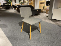 Team 7 - 2er-Set Stuhl Aye ALSF OA R Vorne Stoff Canva Hinten Leder 2407 70272 Schwarz Braun Gestell Eiche Naturöl - 2