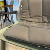 Fast - 2er Set Lounge Sessel Forest Aluminium Tea Green Grün Pulverbeschichtet Mit Sitzkissen Grau - 7