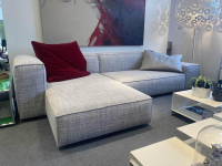 Living Divani - Ecksofa Neowall 15424 Stoff Visco Primula 13 Soft Top Grau Inklusive Kissen - 2