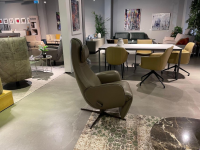 Jori - Relaxsessel Cosy Ghost Leder Lipano Oliva Grün Gestell 4 Sternfuß Bronze Matt Schwarz Lackiert Inklusive Kopfkissen - 2