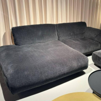 Edra - Sofa Grande Soffice Stoff Imperial T 8566-00 Grau Inkl. Hocker - 2