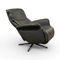 himolla - Sessel 7708 Easy-Swing M Leder Buffalo Bison Schwarz Sternfuß Metall Schwarz Pulverbeschichtet - 3