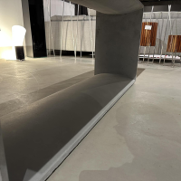 ASCO - Esstisch Frame Platte Brandeiche Rustical Schwarz Strukturiert Gebürstet Gestell Beton - 3