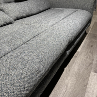 Poco - Sofa Mega Liv'in Stresa Stoff Jazz 45 Grey Grau Füße Metall Schwarz Matt Inklusive Kissen Und Kopfteilverstellung - 4