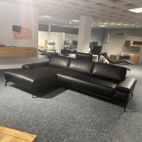 ADA - Ecksofa Talara Leder New 10 Graphiteblack Schwarz Füße Metall Schwarz - 7