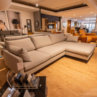 freistil Rolf Benz - Ecksofa 134 Stoff 4046 Hell Steingrau Stahlkufe Tiefschwarz Matt Inklusive Kissen - 6
