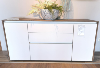 Nobilia - Sideboard Nizza Front Lacklaminat 967 Alpinweiß Weiß Ultramatt Korpus Eiche Havanna Nachbildung - 5