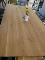 Natura - Esstisch Missoula Wildeiche Massiv Geölt Schweizer Kante mit Auszug - 2