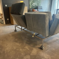 Brühl - Sofa Roro Soft Stoff 5290 0093 Grau Blau Gestell Metall Verchromt - 5