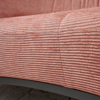 Bielefelder Werkstätten - Sofa Polo Cocktail Stoff JAB Silas 1030 064 Rosa Gestell Esche Schwarz Gebeizt Mit Hocker - 7
