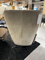 Jori - Lounge Sessel Rapsody Lounge Stoff Vittoria 4 Grau Beige 4 Stern Fuß Metall Epoxy Schwarz Inklusive Hocker - 6