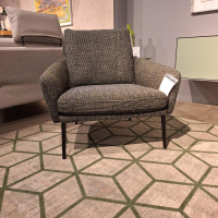 Rolf Benz - Sessel Jon Bezug Innen Sitz 20 402 Schilfgrün Grün Rücken Leder 34 517 Grüngrau Einzelfuß Stahl Verkehrsschwarz - 6