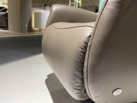 himolla - Sessel Cumulus Quartet 9720 Emil 24L42 R Leder 71 Torro Vulkan Braun Grau Teller Edelstahloptik - 6