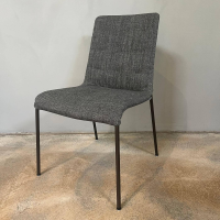 Walter Knoll - 4er Set Stuhl Liz 1311 Stoff Togba Lava Grau Gestell Bronze Schwarz Matt Pulverbeschichtet Mit Kunststoffgleitern - 8