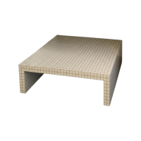 Zanotta - Couchtisch Quaderna 656 Digitaldruck Kariert Sperrholz Kunststofflaminat Weiß - 4