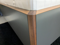 WK Wohnen - Polsterbett Lugano Glattlack Quarz Nussbaum Natur ohne Lattenroste ohne Matratzen - 5