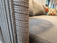 Cane Line - Sofa Moments Stoff Natté Grey Grau Rahmen Soft Rope Grau Gestell Aluminium Braun Füße Massiv Teak Inklusive Soft Touch Quick Dry Kissen Ohne Dekokissen - 6