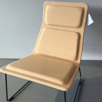 Cappellini - Sessel Low Pad LW 3 Stoff B LO 1048 Grigio Anthrazit Gelb Gestell Schwarz Matt Pulverbeschichtet - 2