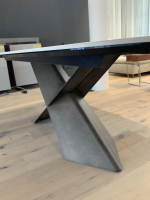 Cattelan Italia - Esstisch Tyron Platte Keramik Marmor Weiß Gestell Metall Bronze Matt - 6