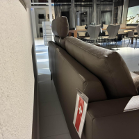 Intertime - Sofa Gil Leder Santana Terra L3385S Grau Braun Füße Metall Schwarz - 6