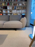 Prostoria - Sofa Buffa Dreisitzer Stoff Orsetto 02/22 Grau Füße Schwarz - 4