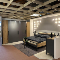 Thielemeyer - Schlafzimmer VZ 1 MR Joline Wildeiche Massiv Gebürstet Altholz Eiche Lackiert Und Lack Graphit Inklusive Beleuchtung - 3