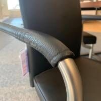 Tecta - 4er-Set Kragstuhl D26 1 PE Leder Schwarz Gestell Tube Aplati - 2