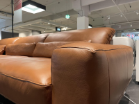 DSign - Ecksofa Dsign Corvo R Leder L155 68 Cognac Braun Kufe Anthrazit Mit Festem Hocker - 10