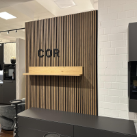 Loddenkemper - Wohnwand Minos 9806 Lack Schiefergrau Matt Absetzung Balkeneiche - 7