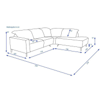 Mondo - Ecksofa Ensemble Sallin Leder Montana Cognac Braun Füße Schwarz - 3