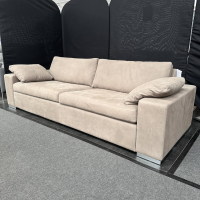 COR - Sofa Conseta Leder 683 Taupe Beige Rahmenfuß Verchromt Füllungen Luftzellen Inklusive Armlehnenkissen - 3