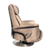 himolla - Relaxsessel 7727 Easy Swing Leder Longlife Rustika 24 Braun Drehteller Edelstahl 2 Motorig Mit Aufstehhilfe - 2