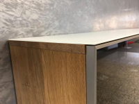 Schröder Franz - Highboard Kitzalm Montana Kernasteiche Natur Gebürstet Akzent Satinglas Snow Grau - 5