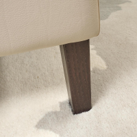 Bielefelder Werkstätten - Sofa Saloni Leder Normandie Kiesel BW 0140 020 Beige Gestell Eiche Wengefarbig - 4