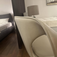 Tonon - Stuhl UP Chair Leder 7 Beige 4 Fuß Gestell Nussbaum Drehbar - 6