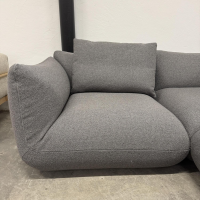 COR - Ecksofa Jalis 21 Stoff 8211 Warmgrau Grau Nahtband 5091 Mittelgrau Inklusive Kissen - 6
