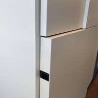 Molteni & C - Raumteiler 505 in Lack Kieselgrau mit Glastüren Schwarz Chrom - 13