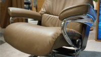Stressless - Sessel View M Leder Cori 91 Mole 09 Signature Gestell Wenge mit Hocker - 8