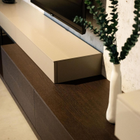 Novamobili - Wohnwand Living system N01 Rovere Terra 331 Matt Visione 306 Oxidized Bronze - 2