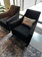 WK Wohnen - Garnitur Brüssel Stoff Diego 8551 90 Black Schwarz Füße Lack Matt Schwarz - 4