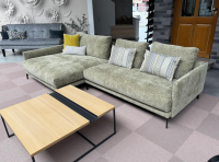 Violetta - Ecksofa Jolina Stoff 50/30 Sage Bissau Grün mit 3 Rückenkissen - 9