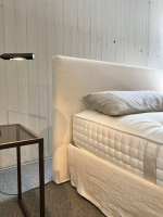 Schramm - Boxspringbett Gala Kopfteil Change Stoff Malve Nature Beige Füße Buche Schwarz Lackiert - 4