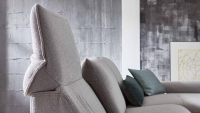 himolla - Ecksofa Comfortmaster Spektra 1487 Stoff Loop 02 Jet Hellgrau Metallkufe Anthrazit Motorisch Verstellbar - 11