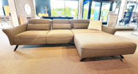 Contur - Ecksofa Bormio Stoff Udine Graphit Grau Gestell Schwarz Inklusive Lendenkissen - 4